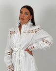 Abito MACARENA - Abito lungo con dettagli in Macramè- collezione chic