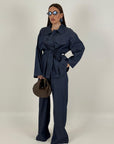Cordset ALEXA - Completo camicia con cintura e pantalone in jeans