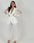 Tailleur MARISOL - Completo giacca con manica velata e pantalone