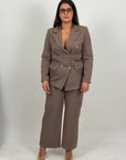 CURVY Tailleur MICKI - COMPLETO GIACCA E PANTALONE GESSATO