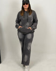 CURVY Tuta BLACK - COMPLETO FELPA E PANTALONE