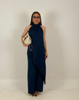 CORDSET GIELLA - completo composto da top con lato lungo e pantalone palazzo