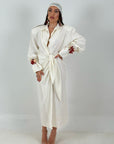 Abito LINO - abito lungo in lino a kimono