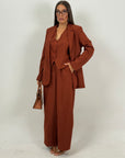 Tailleur GOIAR- tailleur 3 pezzi - panciotto giacca over e pantaloni palazzo