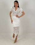 Abito AMBER - abito longuette in pizzo - tessuto elastico - COLLEZIONE CHIC
