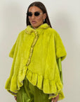 Pelliccia in visone giallo N134 - mantella in visone giallo