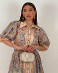 Abito ROME - abito lungo con bottoni particolari e cintura COLLEZIONE CHIC