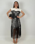 Abito BARRY - abito in pizzo scollo a cuore con t-shirt incorporata