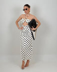Abito AZALEA - Abito lungo a pois