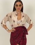 Gonna pareo bandana bordeaux