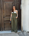 Cordset NUNZIA - completo top a fascia e pantalone palazzo - tailleur estivo