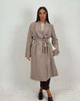 Trench sartoria - cappotto lungo in panno con collo arrotondato