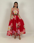 Abito follow - abito longuette in cotone fantasia fiori - collezione chic