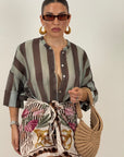 Camicia salvia e marrone