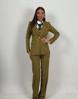 Tailleur USHA - Completo sartoriale tre pezzi - Giacca unico bottone gilet e pantalone