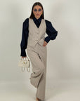 Tailleur LORETTA - Completo gilet e pantalone palazzo