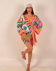 Abito KIM - abito corto kimono a fantasia