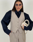 Tailleur LORETTA - Completo gilet e pantalone palazzo