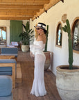 Abito MIAS - abito lungo in pizzo con body incorporato - scollo a cuore con manica lunga - top quality - Limited Edition- collezione chic