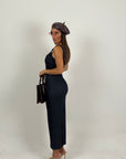 Abito Anastasia - abito in jeans - abito longuette fantasia gessata