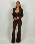 SALDO Tailleur VIOLANTE - Tailleur sartoriale 3 pezzi panciotto giacca corta e pantalone effetto guaina a zampa