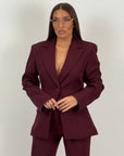 Tailleur DRAMMATIX - tailleur giacca strutturata con spalline e pantaloni a zampa