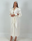 Abito LINO - abito lungo in lino a kimono
