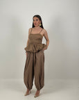 Cordset ZADA - top con finale a palloncino e pantaloni ballon