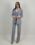 Tailleur Swami - Tailleur sartoriale tre pezzi top giacca e pantalone gessato
