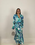 Cordset CELESTE - COMPLETO CAMICIA E GONNA LUNGA - COLLEZIONE CHIC
