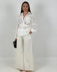 Cordset LOKA - Completo camicia in pizzo e pantalone