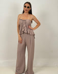 Cordset RUBY - Completo top a fascia e Pantalone low cost