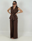 Tailleur LEA - Completo giacca con cintura e pantalone