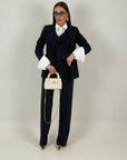 Tailleur Swami - Tailleur sartoriale tre pezzi top giacca e pantalone gessato