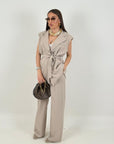 SALDO Tailleur DALILA - Completo gilet con cintura e pantalone