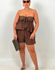 CURVY Cordset BEA - Completo top scollo a cuore e pantaloncino