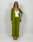 Tailleur BARCELLONA economy - giacca over con pantalone palazzo con riga laterale