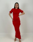 Abito GRACE - Abito lungo con piume- preordine 6-7 giorni