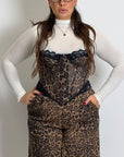 CURVY Corpetto SASY fantasia leopardata