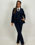 Tailleur MAELLE - Completo 3 pezzi top quality Giacca, panciotto e pantalone palazzo