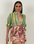 Camicia a righe MENTA& VERDE