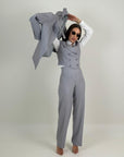 Tailleur Swami - Tailleur sartoriale tre pezzi top giacca e pantalone gessato