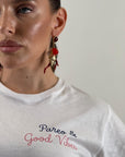 T-shirt in cotone PAREO & GOOD VIBES
