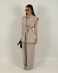 SALDO Tailleur DALILA - Completo gilet con cintura e pantalone