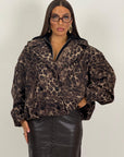 Giacca BINA lumina fantasia leopardo