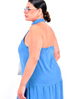 CURVY Abito CAPRI - abito lungo con schiena scoperta e attaccatura al collo LOW - COST
