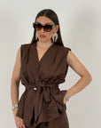 Tailleur LEA - Completo giacca con cintura e pantalone