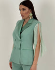 Tailleur MOIRA - Tailleur sartoriale giacca con frange e pantalone