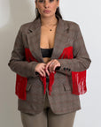 CURVY Giacca FLORA con frange