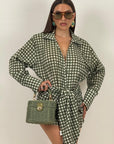Cordset MARENA - COMPLETO CAMICIA E GONNA A QUADRI